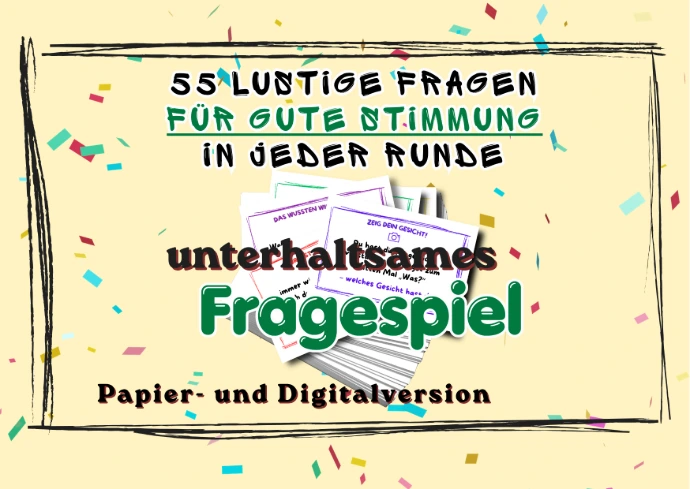lustiges Spiel mit 55 Fragen