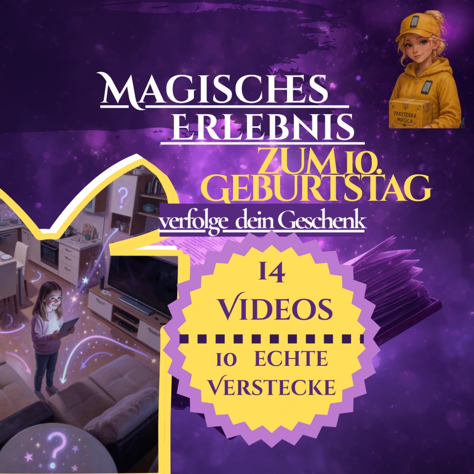 Magisches Erlebnis zum 10. Geburtstag (Mädchen)-verfolge dein Geschenk!